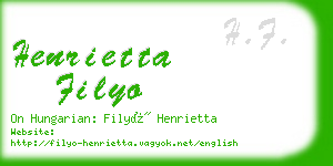 henrietta filyo business card